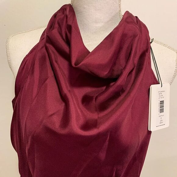 ❤️SOLD❤️AMUR Silk Evening Gown Burgundy - Picture 5 of 11